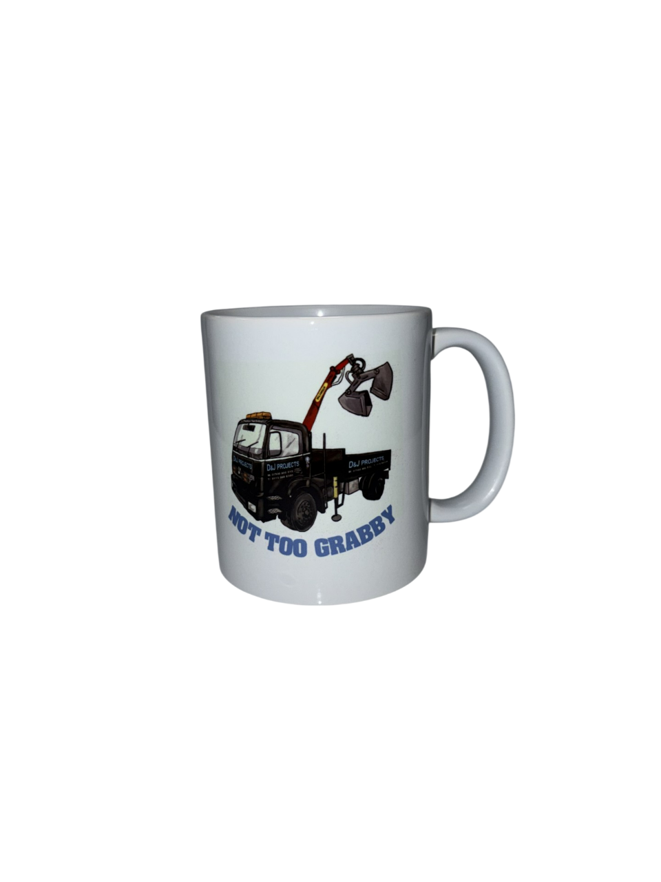 D&J Projects Mug - Not Too Grabby design